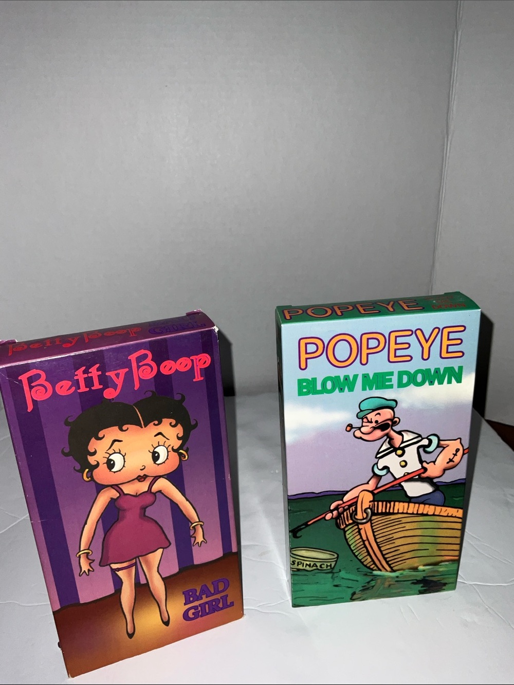 2 VHS VINTAGE CARTOON POPEYEAND BETTY BOOP